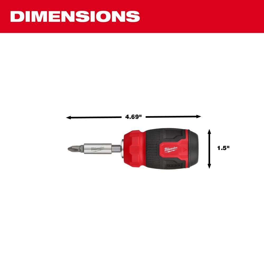 Milwaukee 8-in-1 Compact Multi-Bit Screwdriver 48-22-2910 from Milwaukee