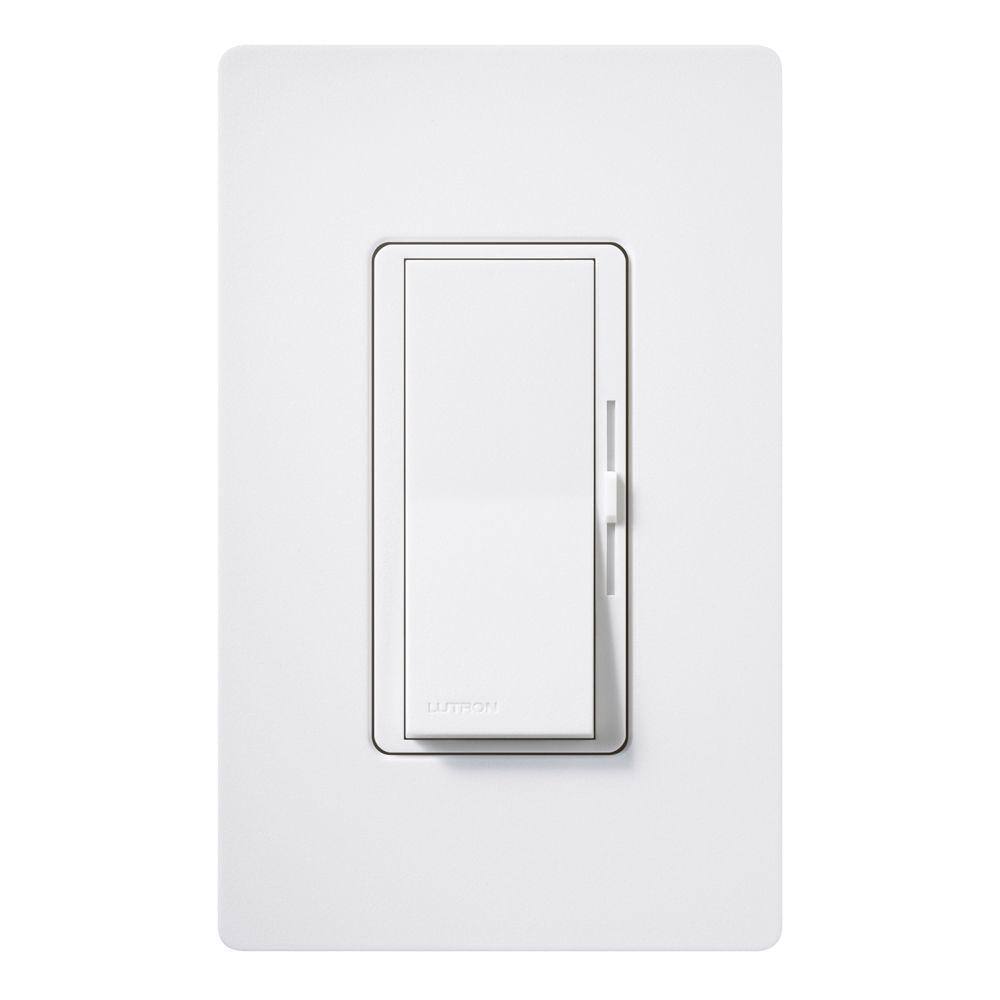 Lutron Diva Dimmer Switch for Electronic Low Voltage 300-WattSingle-Pole Snow (DVSCELV-300P-SW) DVSCELV-300P-SW