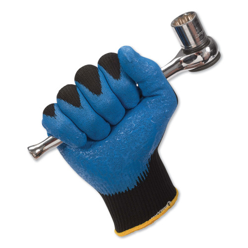 KleenGuard G40 Foam Nitrile Coated Gloves， 250 mm Length， X-Large/Size 10， Blue， 12 Pairs (40228)