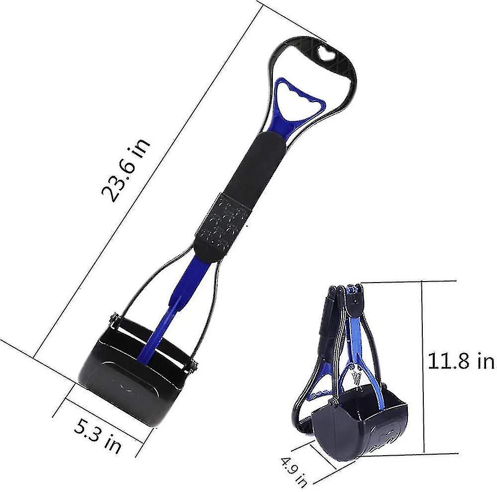 Pet Dog Poop Shovel， Foldable Long Handle Picks Up Medium Large Dog Poop， Easy To Use In Grass