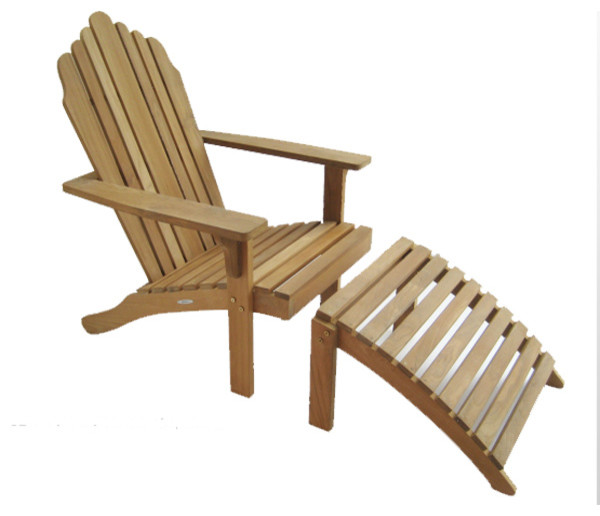 Teak Adirondack With Footrest   Traditional   Adirondack Chairs   by Atlanta Teak Furniture  Houzz