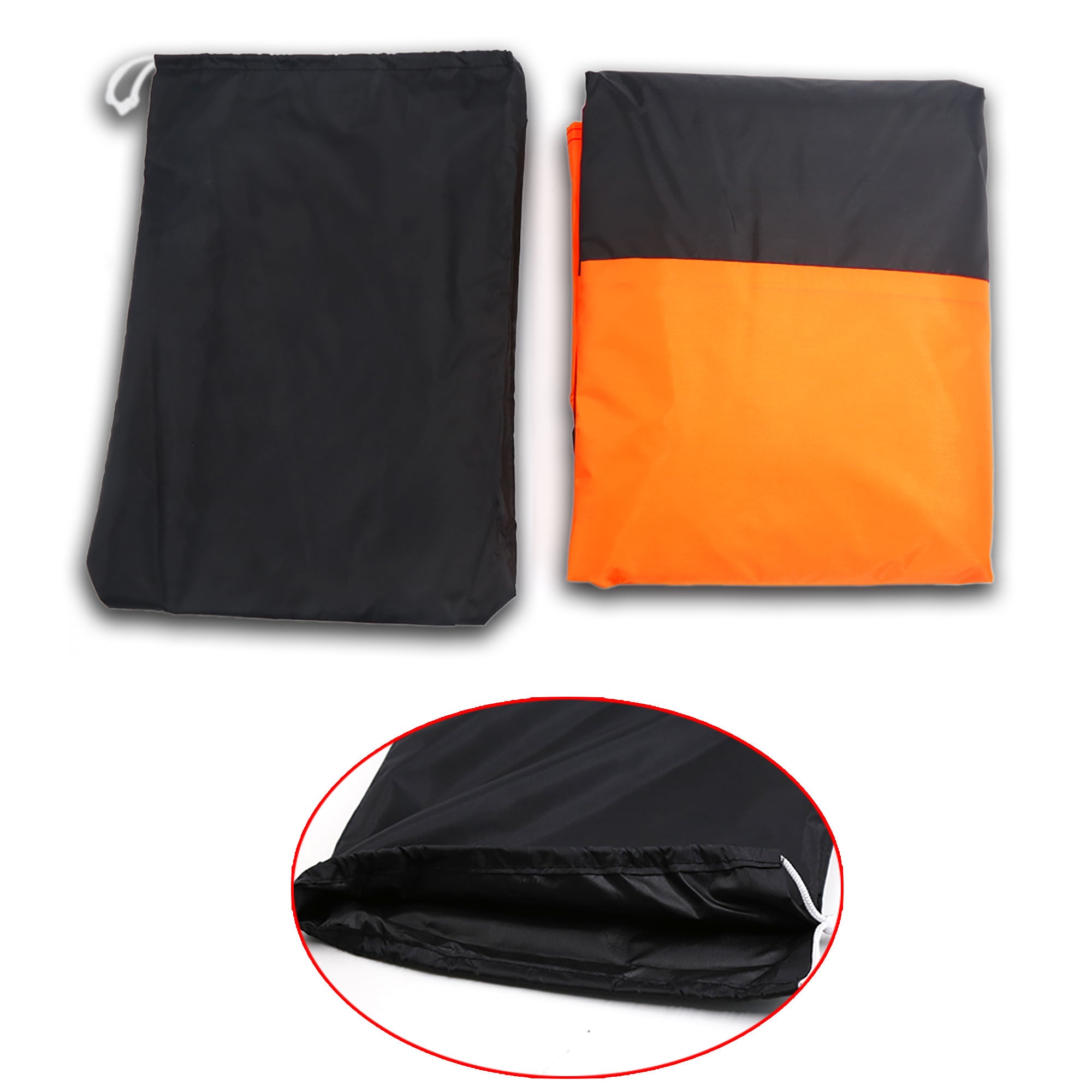 Unique Bargains Motorcycle Cover Against Rain Fit for Harley-Davidson Road Glide 98-13 1PC Orange Polyester Size XXXL