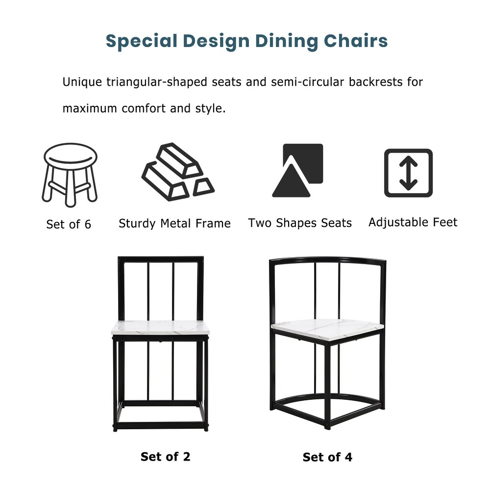 Classic Style 7 Piece Dining Set  Includes Dining Table  6 Chairs