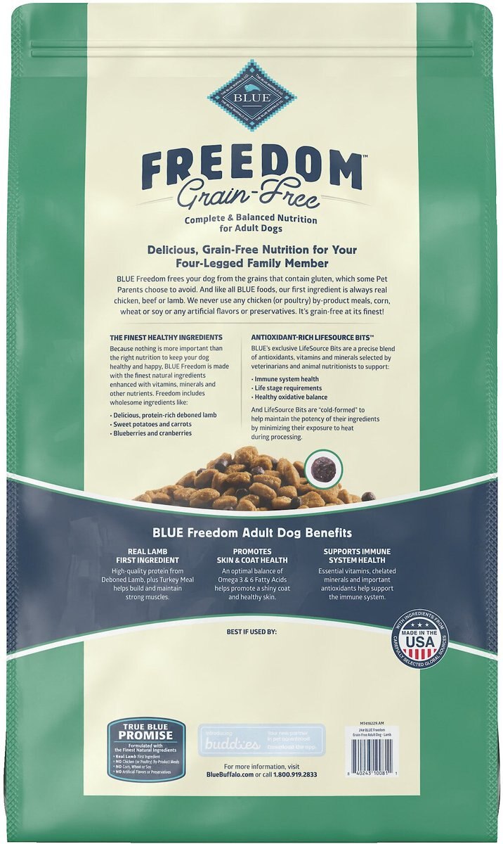 Blue Buffalo Freedom Adult Lamb Recipe Grain-Free Dry Dog Food