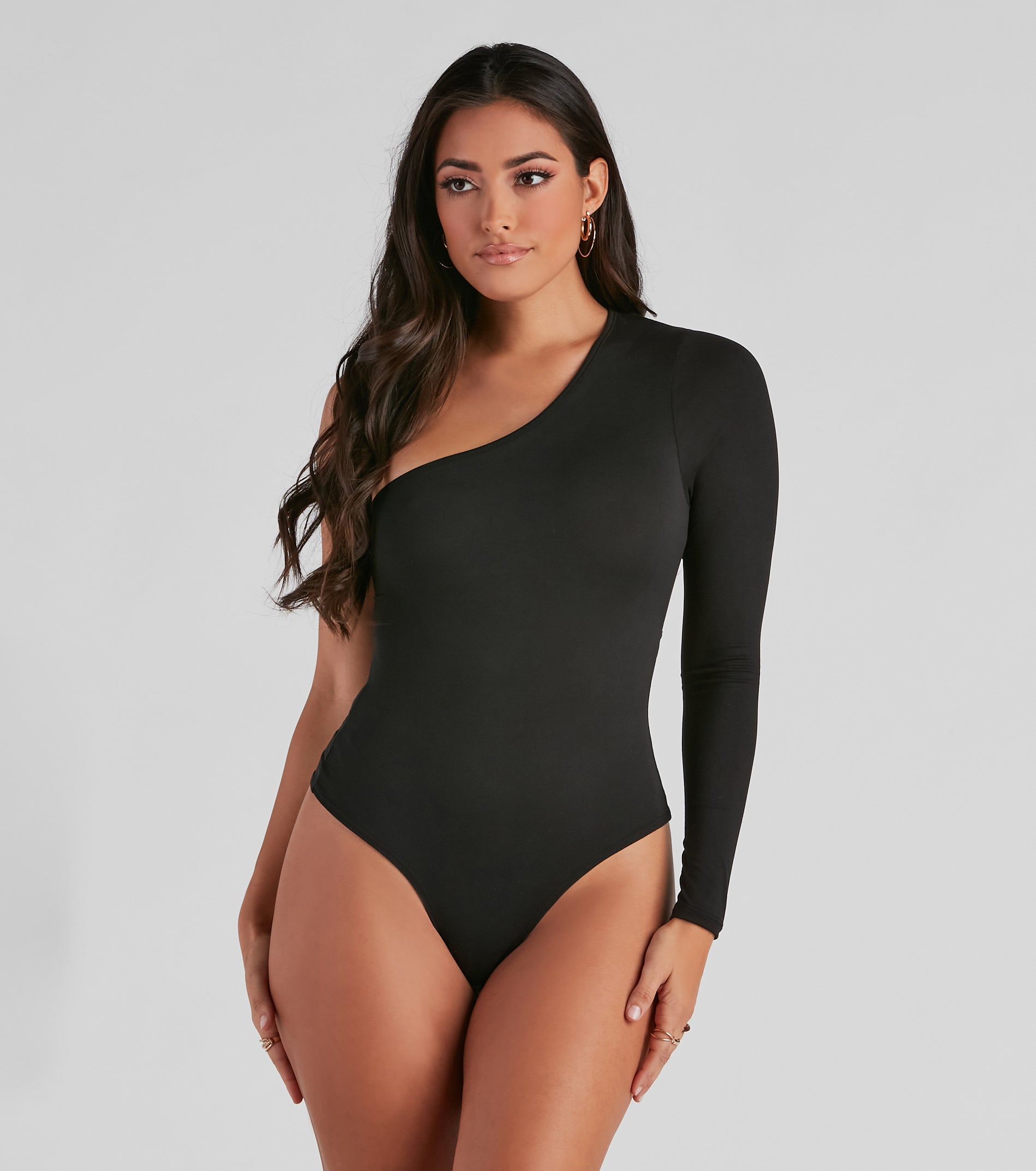 One Sided Cutout Back Bodysuit