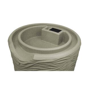 Good Ideas Impressions Palm 65 Gal. Sandstone Rain Barrel IMP-L65-SAN