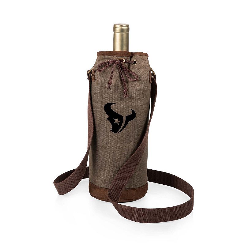 Picnic Time Houston Texans Waxed Canvas Wine Tote