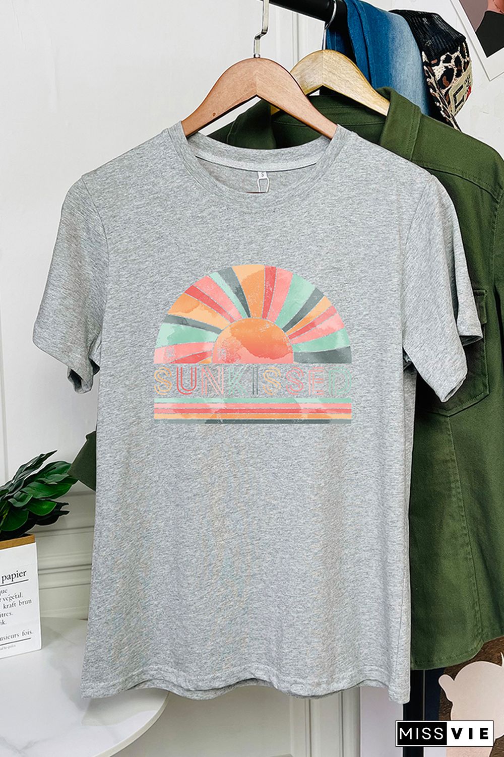 Rainbow Sunkissed Sleeve Graphic Tee Wholesale