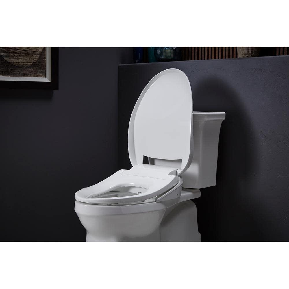 KOHLER C3420 Electric Heated Bidet Seat for Elongated Toilet in White