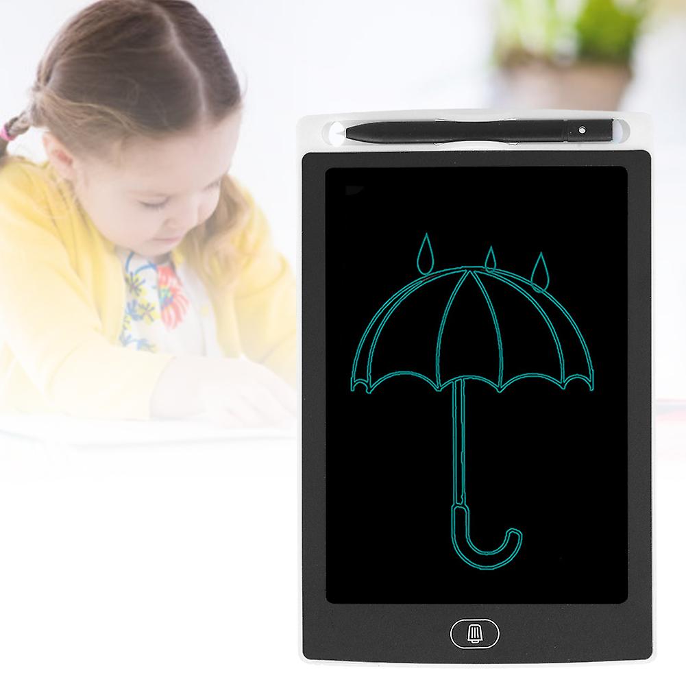 8.5in Lcd Writing Pad Children Smart Graffiti Drawing Board Monochrome Handwritingwhite