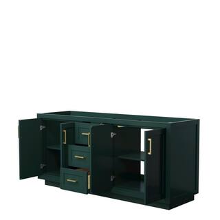 Wyndham Collection Miranda 71 in. W x 21.75 in. D x 33 in. H Double Bath Vanity Cabinet without Top in Green WCF292972DGDCXSXXMXX