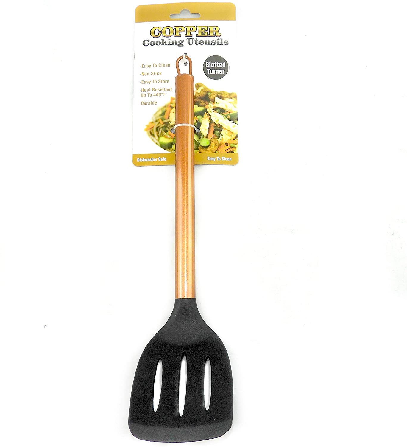 Dependable Industries Set of 6 Kitchen Copper Cooking Utensils Set Made with Heat Resistant Nylon