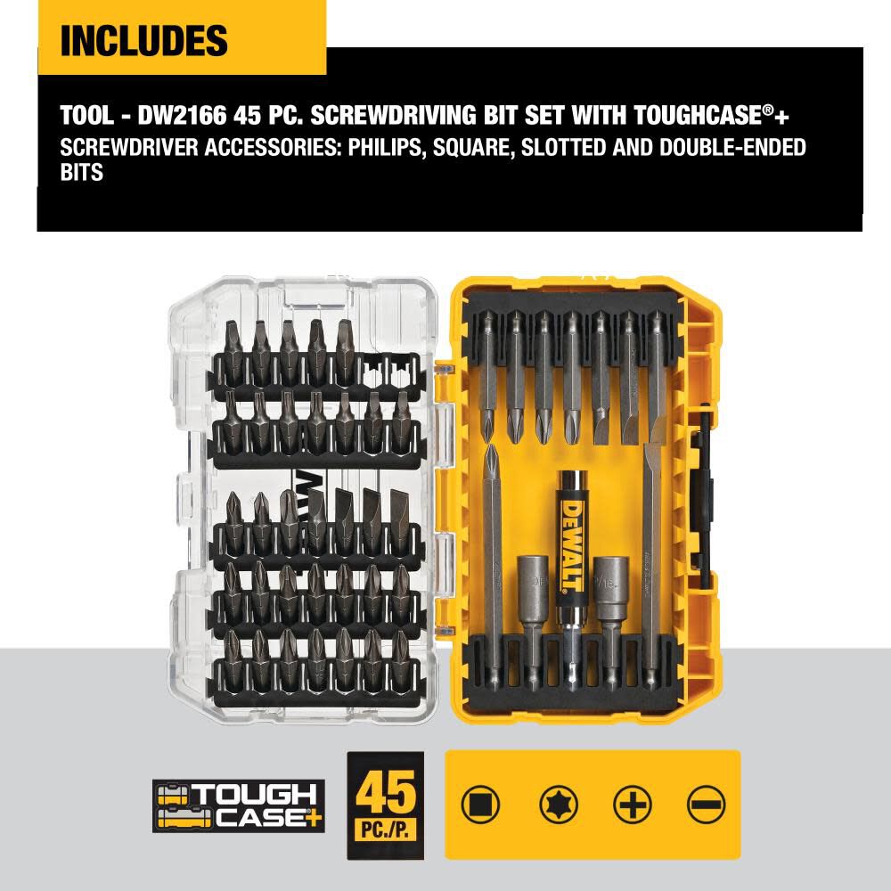 DW 45-Piece Screw Driving Set DW2166 from DW