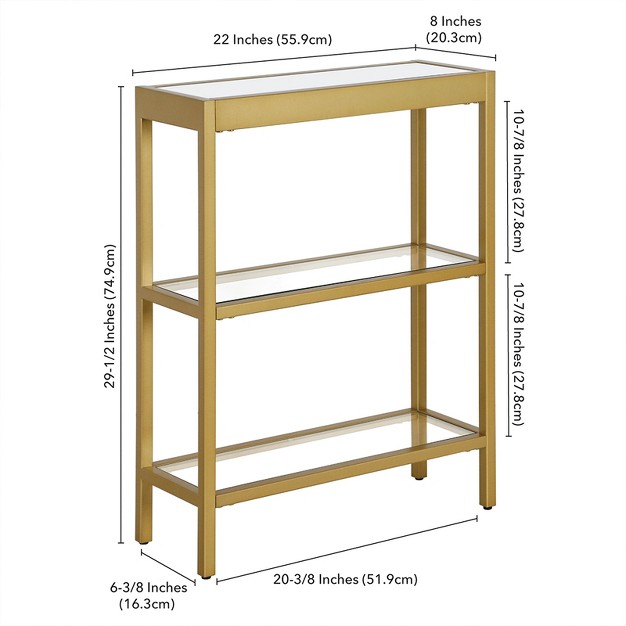 22 In Brass Finish Console Table Henn amp hart