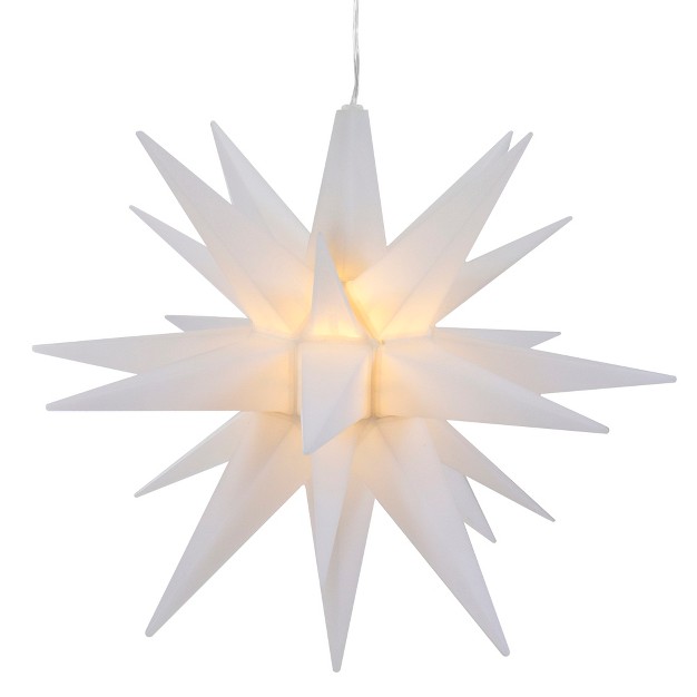 White Led Lighted Battery Operated Moravian Star Christmas Decoration