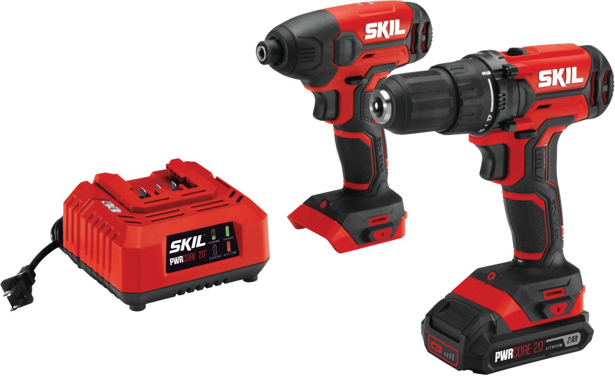 SKIL 20V Li-Ion Drillamp Impact Cordless Tool Combo Kit