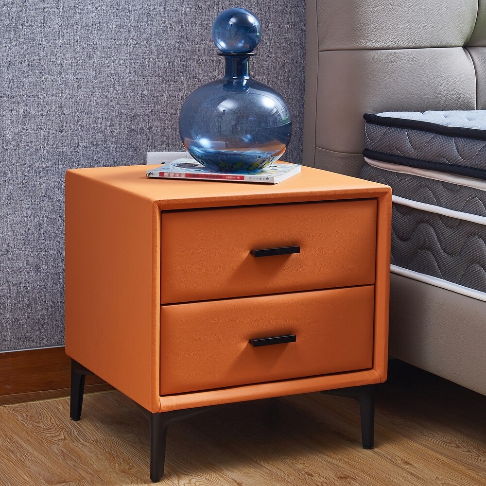 Modern Nightstand with 2 Drawers