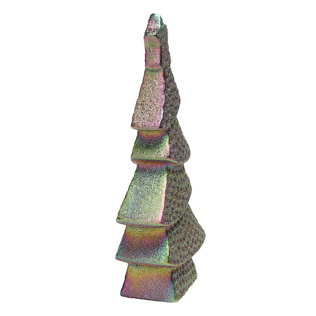 Iridescent Rainbow Bohemian Christmas Tree Table Top Decoration