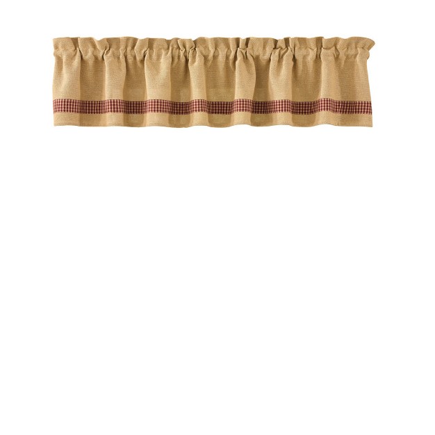 Park Designs Red Burlap amp Check Valance