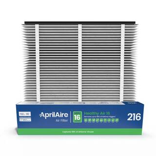 AprilAire 20x25x4 216 Air Cleaner Filter for Whole-House Air Purifier Models 1210162022102216 and 4200 MERV 16 (2-pack) 216 02