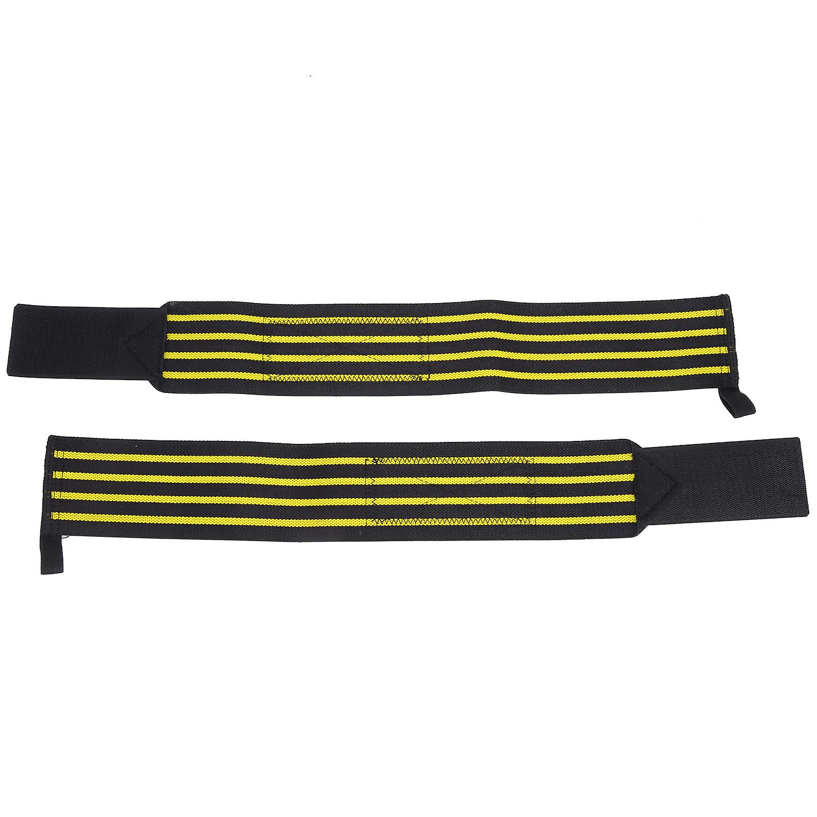 1pair/set Fitness Weight Lifting Wrist Wraps Training Compression Wrist Support Braceyellow Black