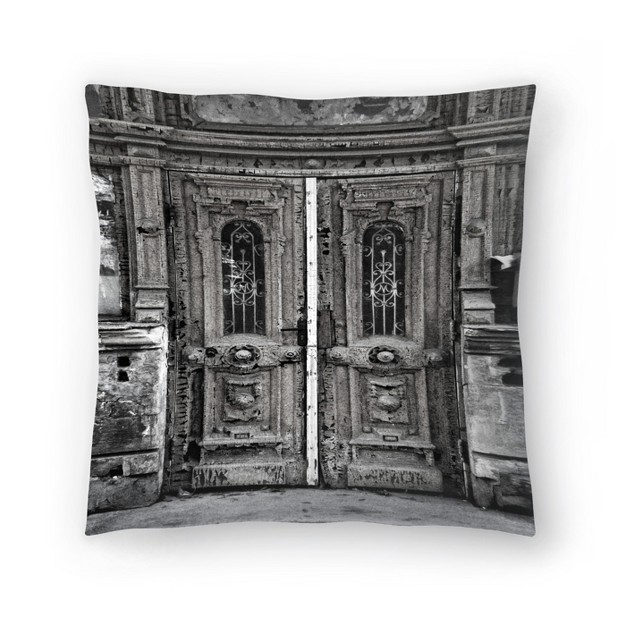 Vintage Door In Black By Tanya Shumkina Throw Pillow Americanflat Modern