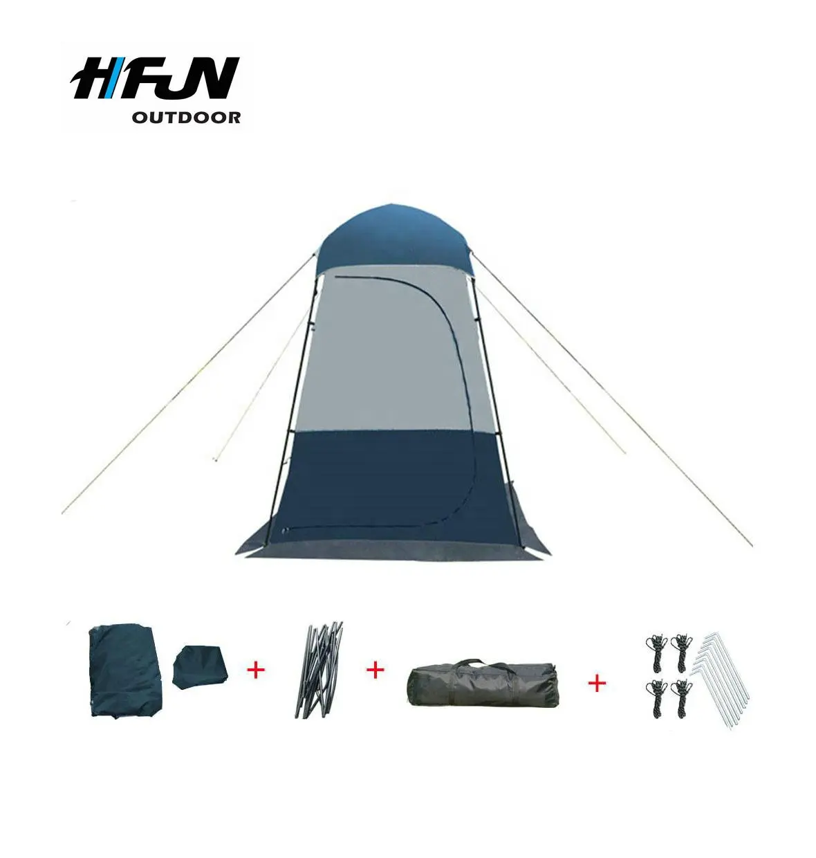 Hot Design Camping Glamping Collapsible Mobile Shower Toilet Tent with Poles