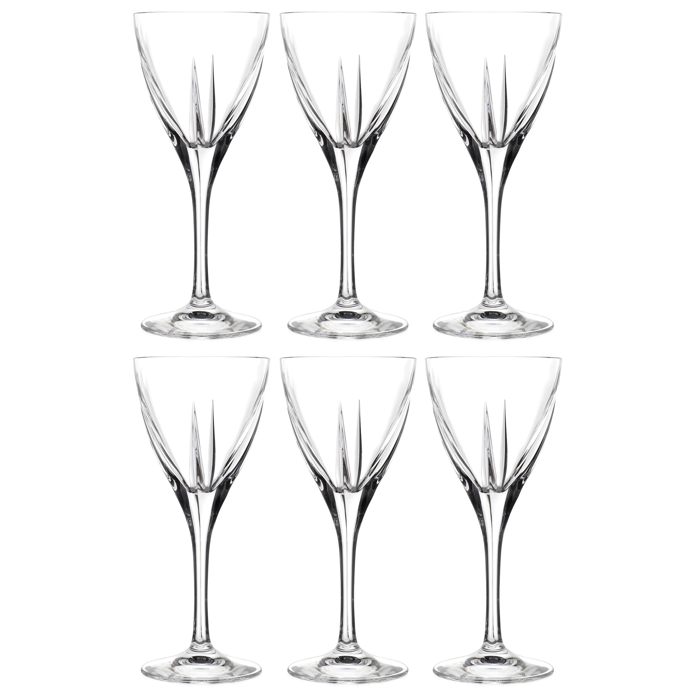 Wine Goblet - Water Glass - Glasses - Set of 6 - 8.5 oz. - by Majestic Gifts Inc. - Made in Europe