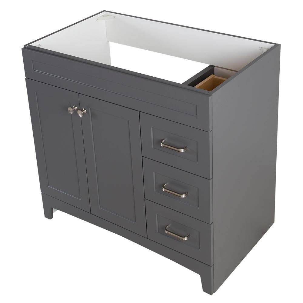 Home Decorators Collection Thornbriar 36.0 in. W x 21.5 in. D x 34.2 in. H Bath Vanity Cabinet without Top in Cement TB3621-CT