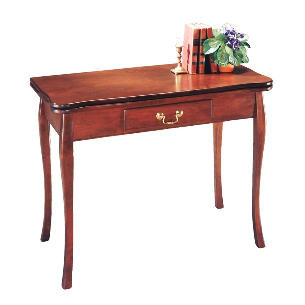 Stakmore Expanding Convertible Console to Dining Room Table w/ 2 Leaves  Cherry   94