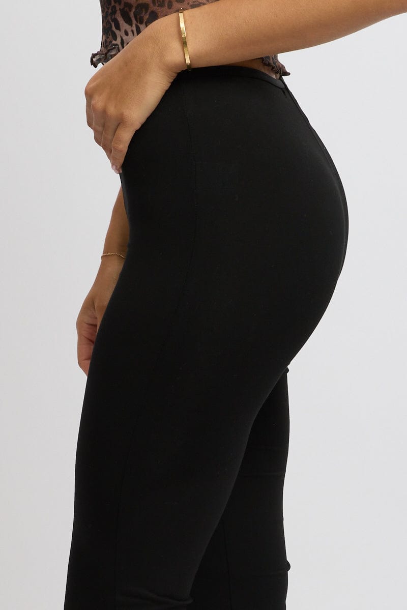 Black Capri Pants Lace Trim