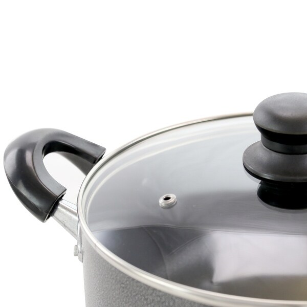 12 Inch Aluminum Deep Fryer Pot in Black