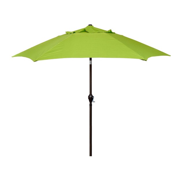 9 x27 X 9 x27 Aluminum Market Patio Umbrella With Crank Lift And Push Button Tilt Lime Green Astella