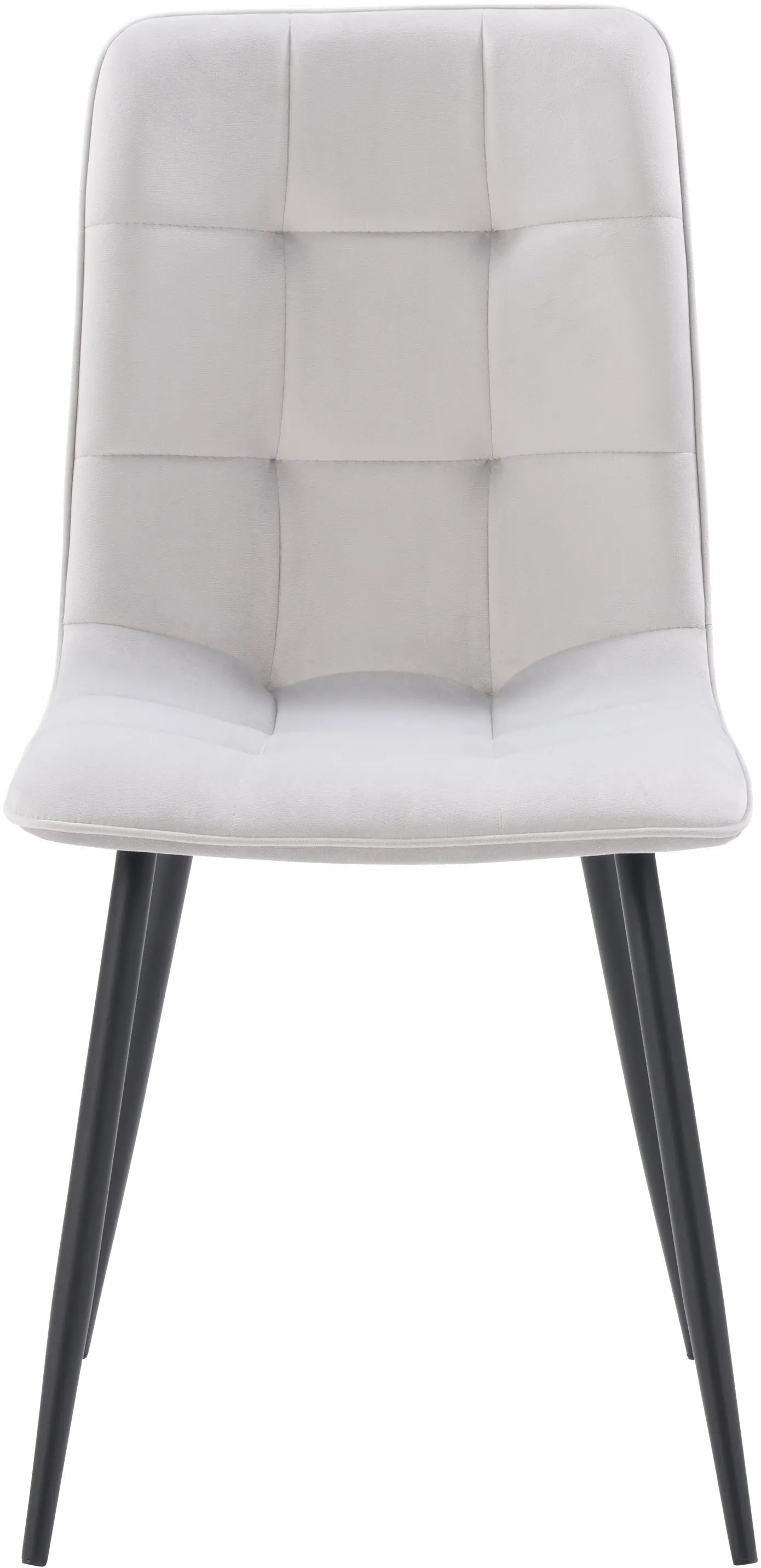 Nash Light Gray Velvet Side Chair， Set of 2