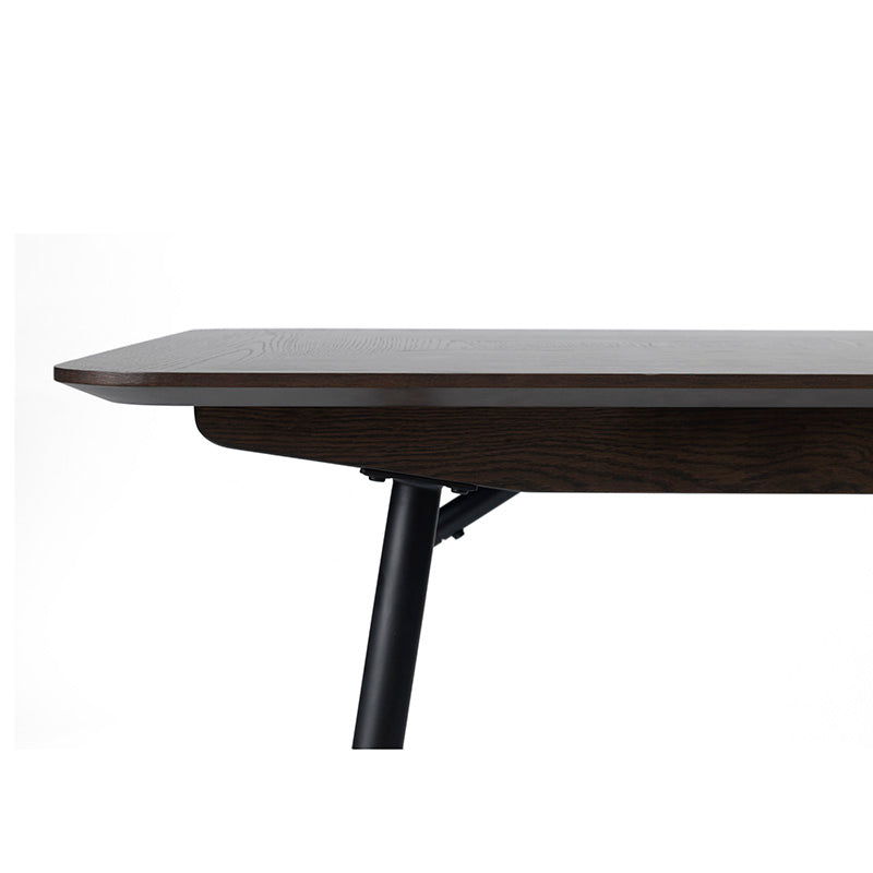 LATINA Extendable Dining Table 1.8-2.3M -  Dark Brown / Black