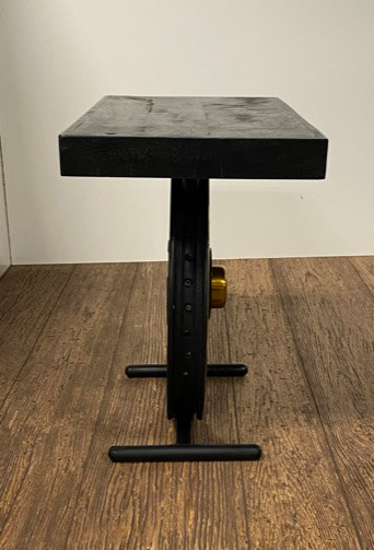 22 quotBlack Solid Wood End Table   Industrial   Side Tables And End Tables   by HomeRoots  Houzz