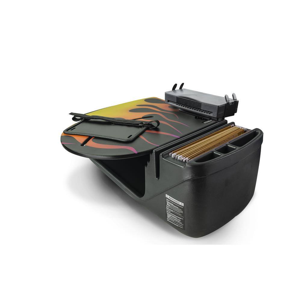 AutoExec RoadMaster Car Desk Hot Rod Orange Flames with Printer Stand RoadCar-02 HROF