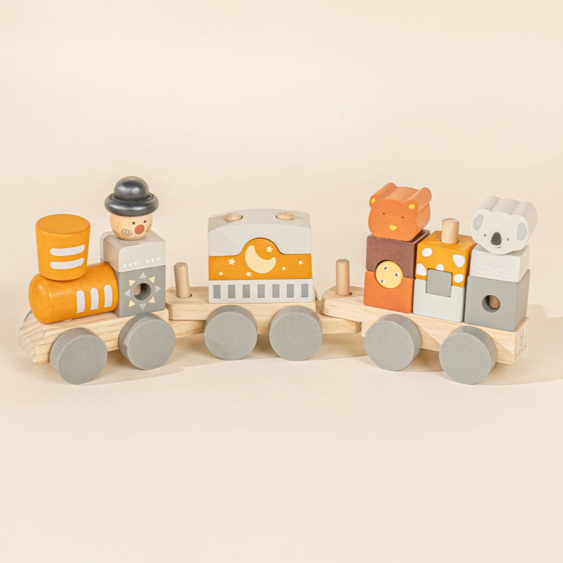 Wooden Stacking Train - Circus by Coco Village