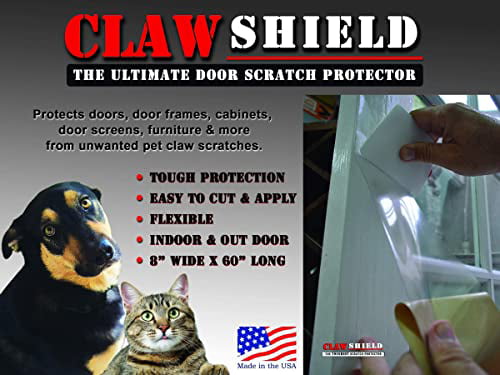 CLAW SHIELD THE TOUGHEST SCRATCH PROTECTOR， CLAW BARRIER FOR ANXIOUS DOG. PREVENT DOOR， DOOR FRAME and WALL DAMAGE SCRATCH BARRIER FOR DOG and CAT CLAWING