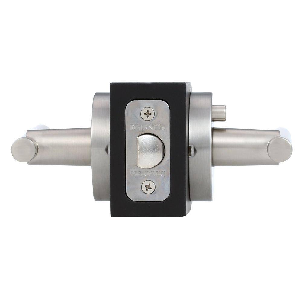 DELANEY HARDWARE Contemporary Collection Cira Satin Nickel BedBath Door Handle 350521