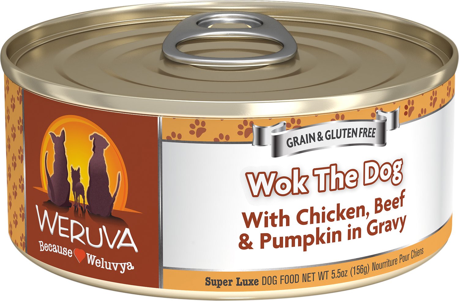 Weruva Wok The Dog With Chicken， Beef and Pumpkin In Gravy Grain Free We