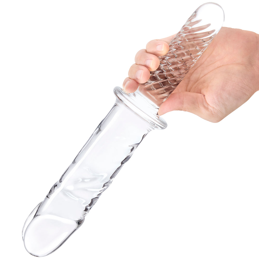 gläs 11 Inch Girthy Cock Double Ended Dildo