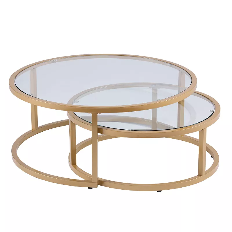 Southern Enterprises Errolaon 2-Piece Nesting Coffee Table Set