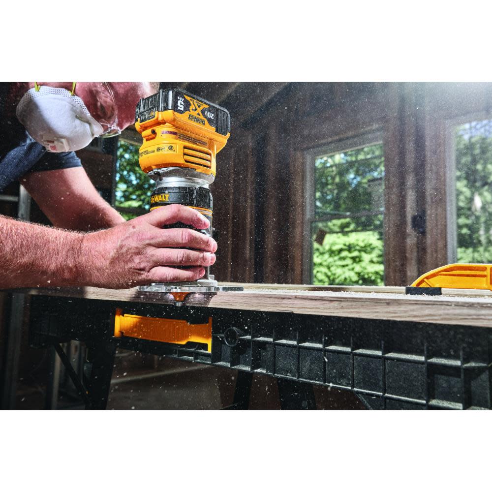 DEWALT 1/4-in Variable Speed Brushless Fixed Cordless Router (Bare Tool)