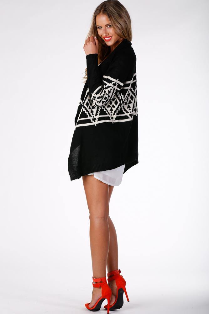 Oh Deer Cardigan Black