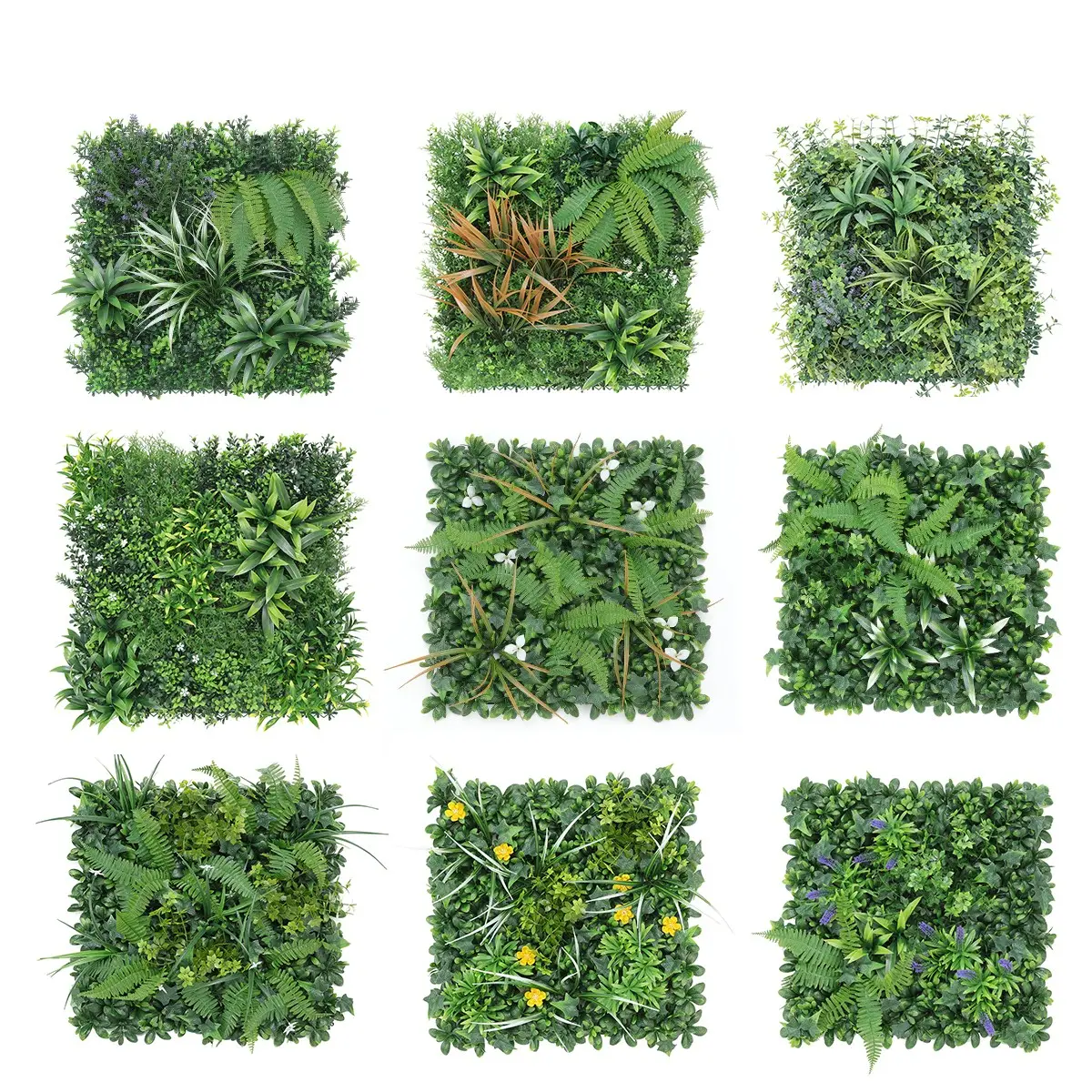 p156 Ruopei Factory Garden Supplies Grass Backdrop Vertical Leaf Panels Artificial Wall Plants