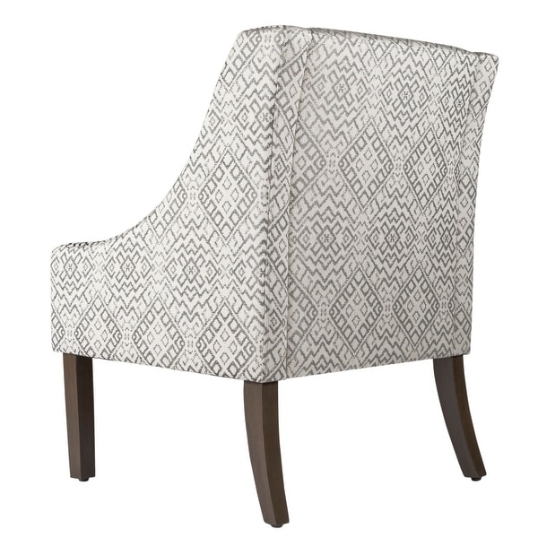 HomePop Swoop Accent Chair in Tonal Gray