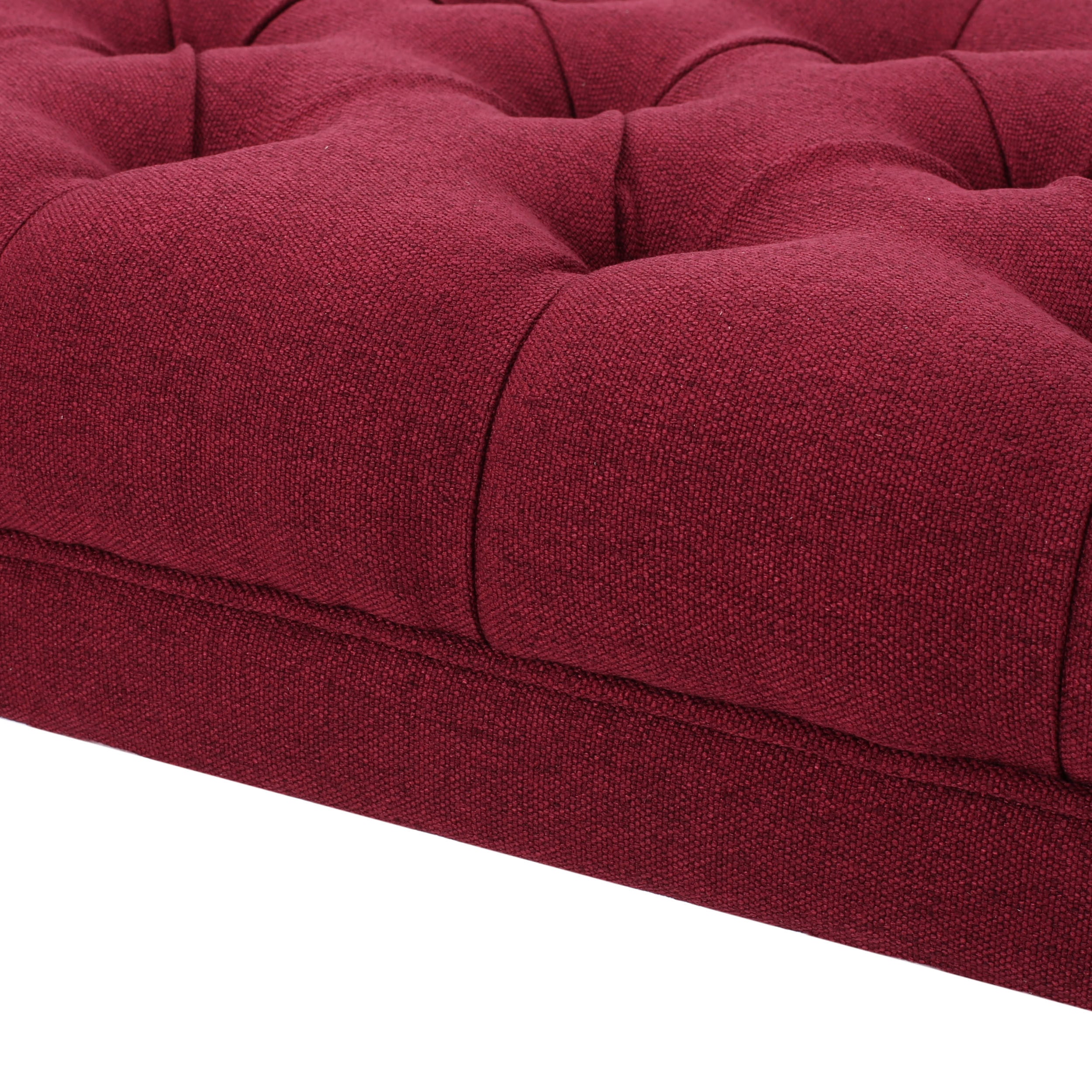 Reddington Tufted Fabric Ottoman Bench