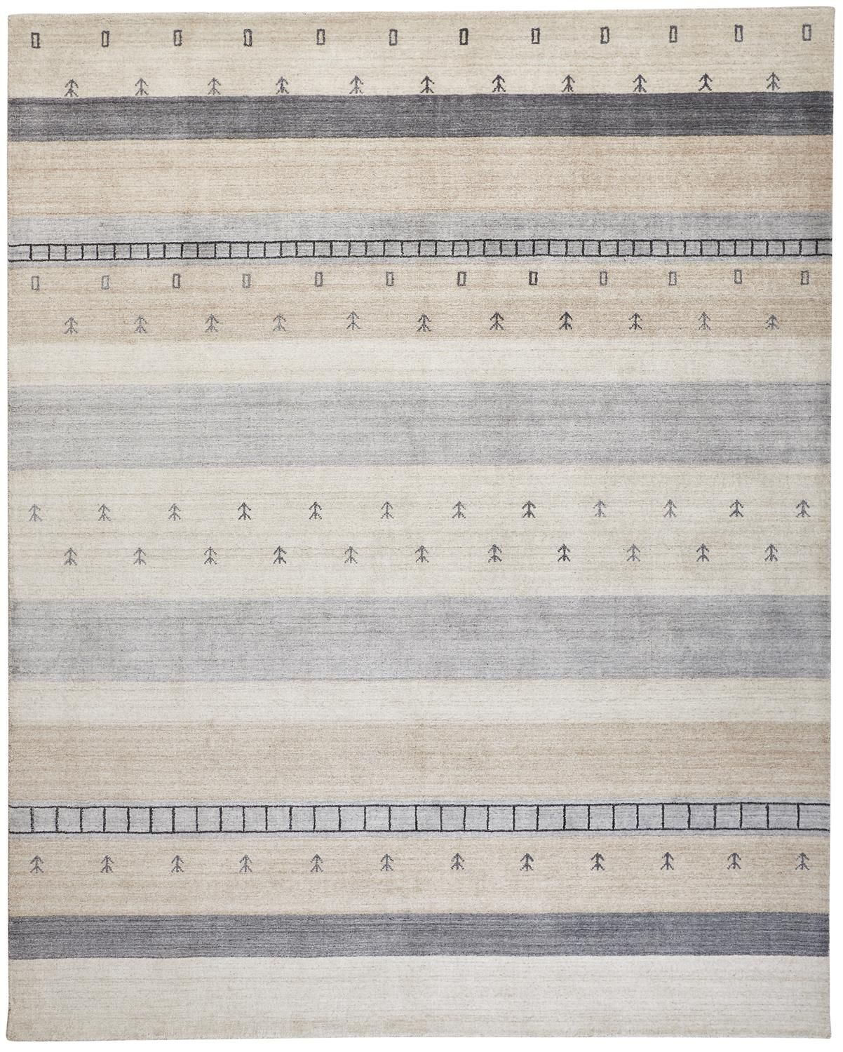 Yurie Beige and Gray Rug by BD Fine