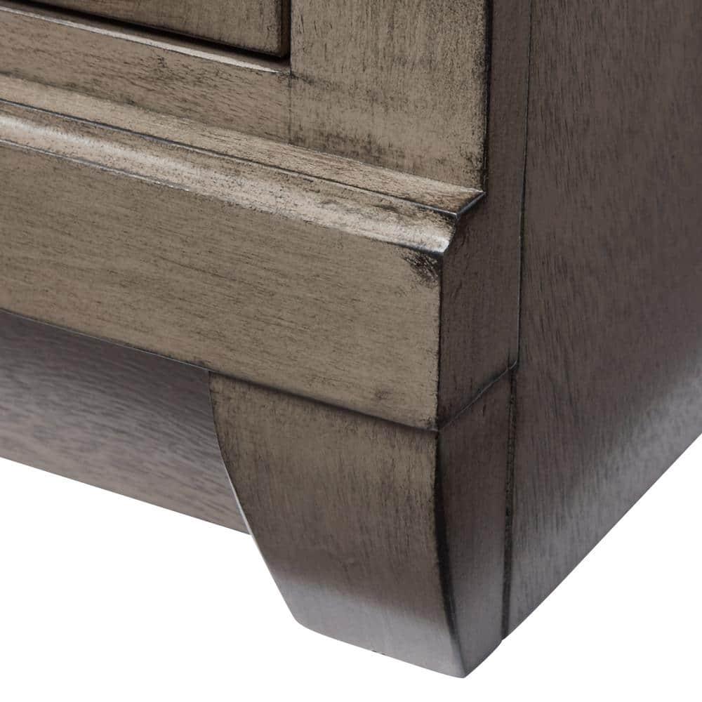 Home Decorators Collection Naples 30 in W Bath Vanity Cabinet Only in Distressed Grey with Left Hand Drawers